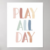 虹のプレイ オールデイ 子供部屋の装飾 ポスター (正面)