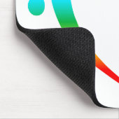 虹のヘ音記号のハート マウスパッド (コーナー)