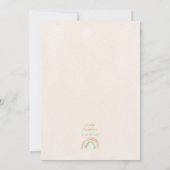 虹のベイビーシャワー 招待状 (裏面)