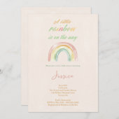 虹のベイビーシャワー 招待状 (正面/裏面)