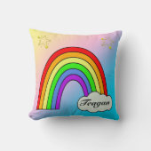 虹のベビーの記念品の枕 クッション (正面)