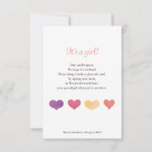 虹のベビーシャワー招待状 招待状 (裏面)