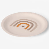 虹のベビー男女兼用のモダン色 ペーパープレート (アングル)