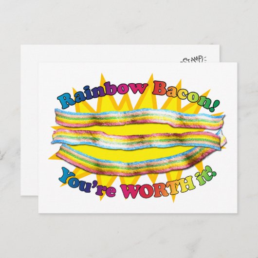 虹のベーコンの価値があります ポストカード (正面/裏面)