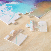 虹のペンキの(ばちゃばちゃ)跳ねる ジグソーパズル (側面)