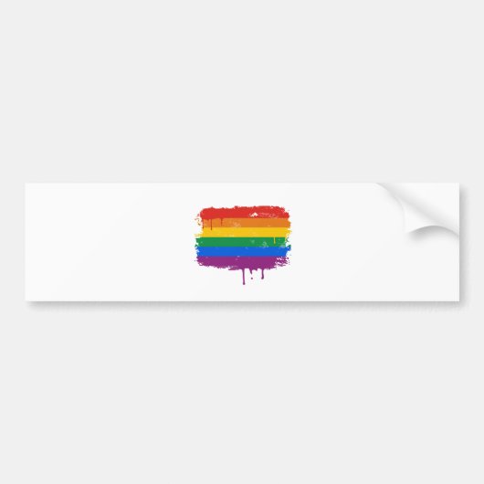 虹のペンキ バンパーステッカー (正面)