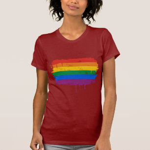 虹のペンキ Tシャツ