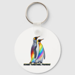 虹のペンギンプライド - 共に立ち上がろう キーホルダー