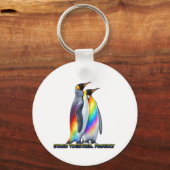 虹のペンギン プライド 団結 キーホルダー (正面)