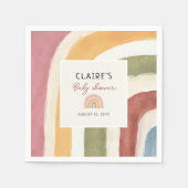 虹のボホベイビーシャワーの下 スタンダードカクテルナプキン (正面)