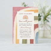 虹のボホベイビーシャワーの下 招待状 (スタンド正面)