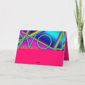 虹のポップアートのバレンタインデーの挨拶状を愛して下さい シーズンカード (裏面)