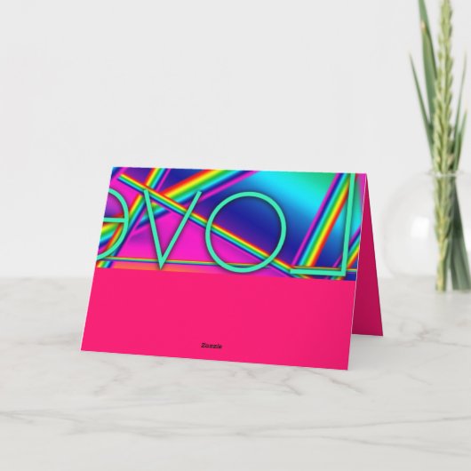 虹のポップアートのバレンタインデーの挨拶状を愛して下さい シーズンカード (裏面)