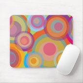 虹のポップ・アートのな円のカラフルなレトロのおもしろいの素晴しい上品 マウスパッド (マウス)