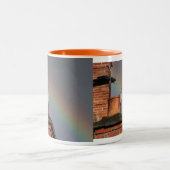 虹のマグが付いているポットのハト ツートーンマグカップ (中央)