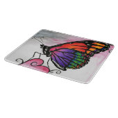 虹のマダラチョウの元のファンタジーの芸術 カッティングボード (角)