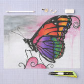 虹のマダラチョウの元のファンタジーの芸術 薄葉紙 (クラフト)