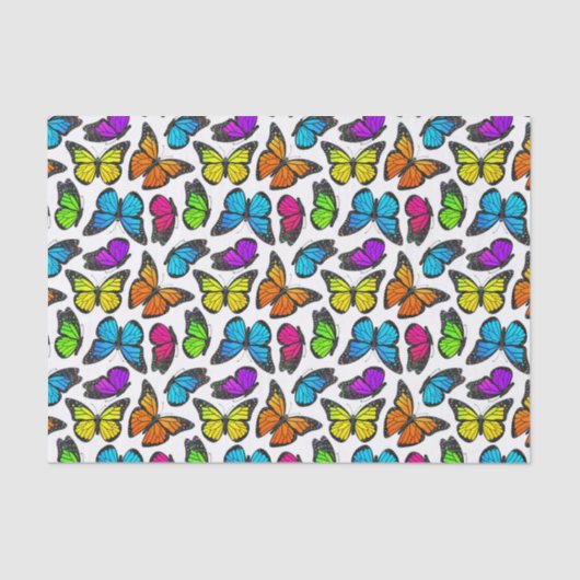 虹のマダラチョウパターン 薄葉紙 (正面)