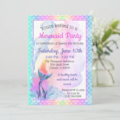 虹のマーメイドパーティー招待状 招待状 (スタンド正面)
