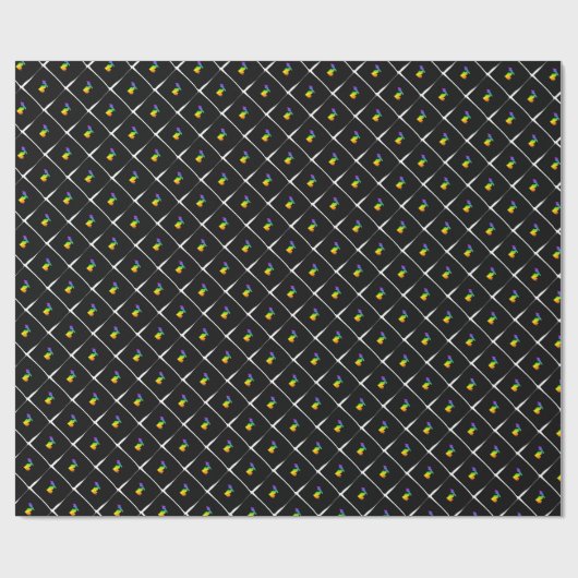 虹のミシガン州のパターン(の模様が)あるな紙 ラッピングペーパー (フラット)