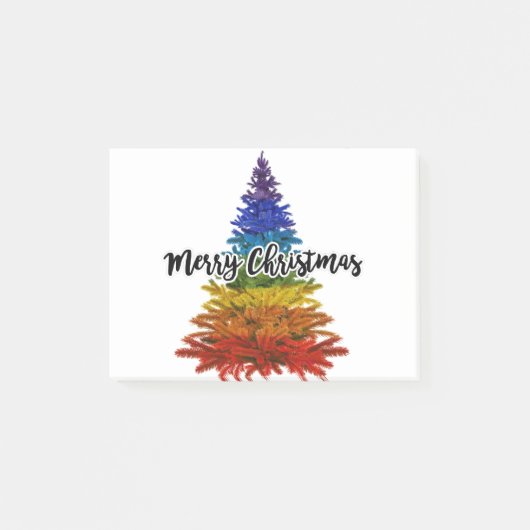 虹のメリークリスマスツリー ポストイット (正面)
