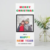 虹のメリークリスマス - 縦型クリスマスカード 招待状 (スタンド正面)