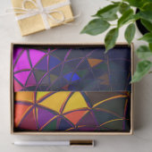 虹のモザイクステンドグラスの幾何学的なプリントDesig 薄葉紙 (ギフト)