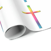 虹のモザイク十字 ラッピングペーパー (ロールコーナー)