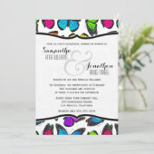 虹のモナーク蝶のリハーサルディナー招待状 招待状 (スタンド正面)