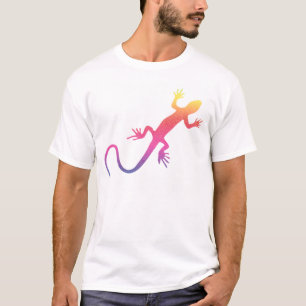 虹のヤモリかサンショウウオ Tシャツ