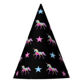 虹のユニコーンおよび星のパーティーの帽子 パーティーハット