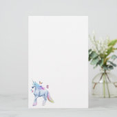 虹のユニコーンおよび蝶 便箋 (スタンド正面)