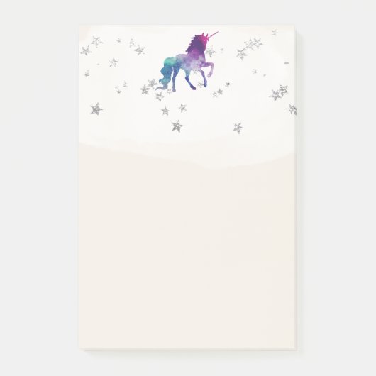 虹のユニコーンと銀の星 ポストイット (正面)