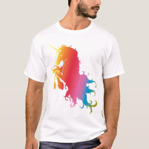 虹のユニコーンのティー Tシャツ
