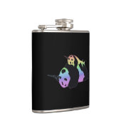 虹のユニコーンのパンダの魔法の輝きの抱擁 フラスク (右)