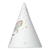 虹のユニコーンのパーティーの帽子のユニコーンの誕生会 パーティーハット (右)