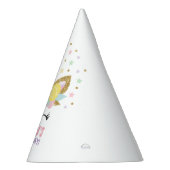 虹のユニコーンのパーティーの帽子のユニコーンの誕生会 パーティーハット (右)