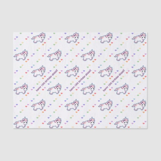 虹のユニコーンのパーティー 薄葉紙 (正面)