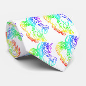 虹のユニコーンの人のタイ ネクタイ (ロール)