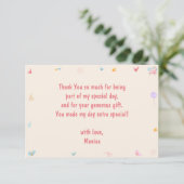 虹のユニコーンの子供の誕生日 サンキューカード (スタンド正面)