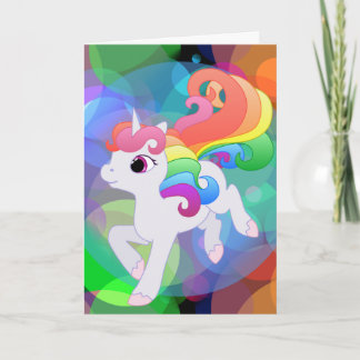 虹のユニコーンの挨拶状 カード