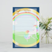 虹のユニコーンの文房具 便箋 (スタンド正面)