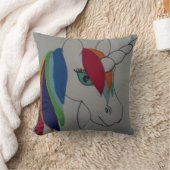 虹のユニコーンの枕 クッション (ブランケット)