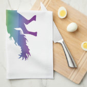 虹のユニコーンのlgbt キッチンタオル (四つ折り)