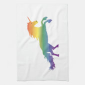 虹のユニコーンのlgbt キッチンタオル (縦)