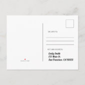 虹のユニコーンスターズ誕生日パーティー招待状 インビテーションポストカード (裏面)