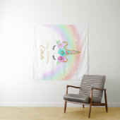 虹のユニコーン誕生日バックドロップ タペストリー (インサイチュ(横))