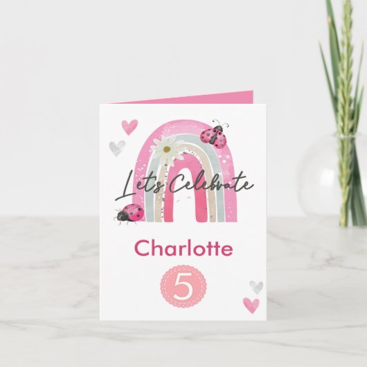 虹のユニコーン パーソナライズド エイジ パープル カード (正面)