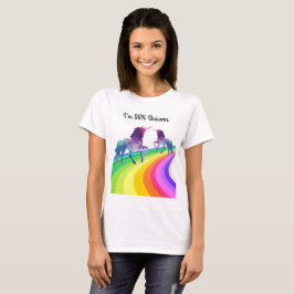 虹のユニコーン-女性のTシャツ Tシャツ
