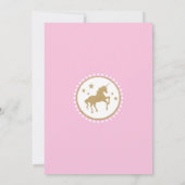 虹のユニコーン 誕生日パーティー招待状 招待状 (裏面)